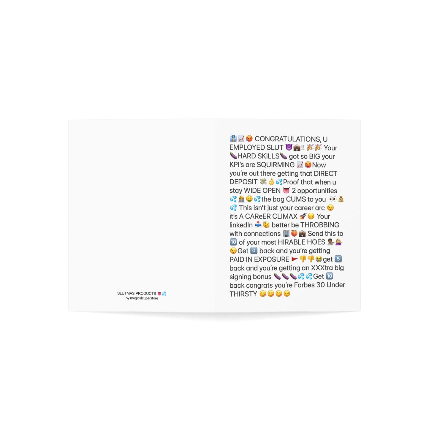 CONGRATS ON THE NEW JOB COPYPASTA chain letter card πΌπ
π¦